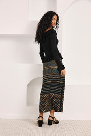 JERSEY OFF SHOULDER VOLANTES - NEGRO