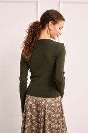 JERSEY FRUNCIDO CUT OUT - VERDE