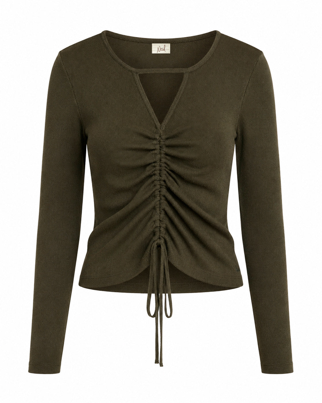 JERSEY FRUNCIDO CUT OUT - VERDE