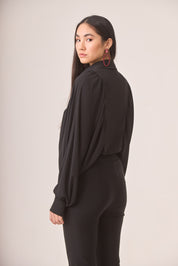BLUSA VAPOROSA MANGAS MUERCIÉLAGO - BLACK