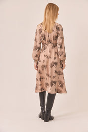 VESTIDO FLORES BOTONES - PEACH