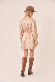 VESTIDO CORTO TIE DYE - IVORY