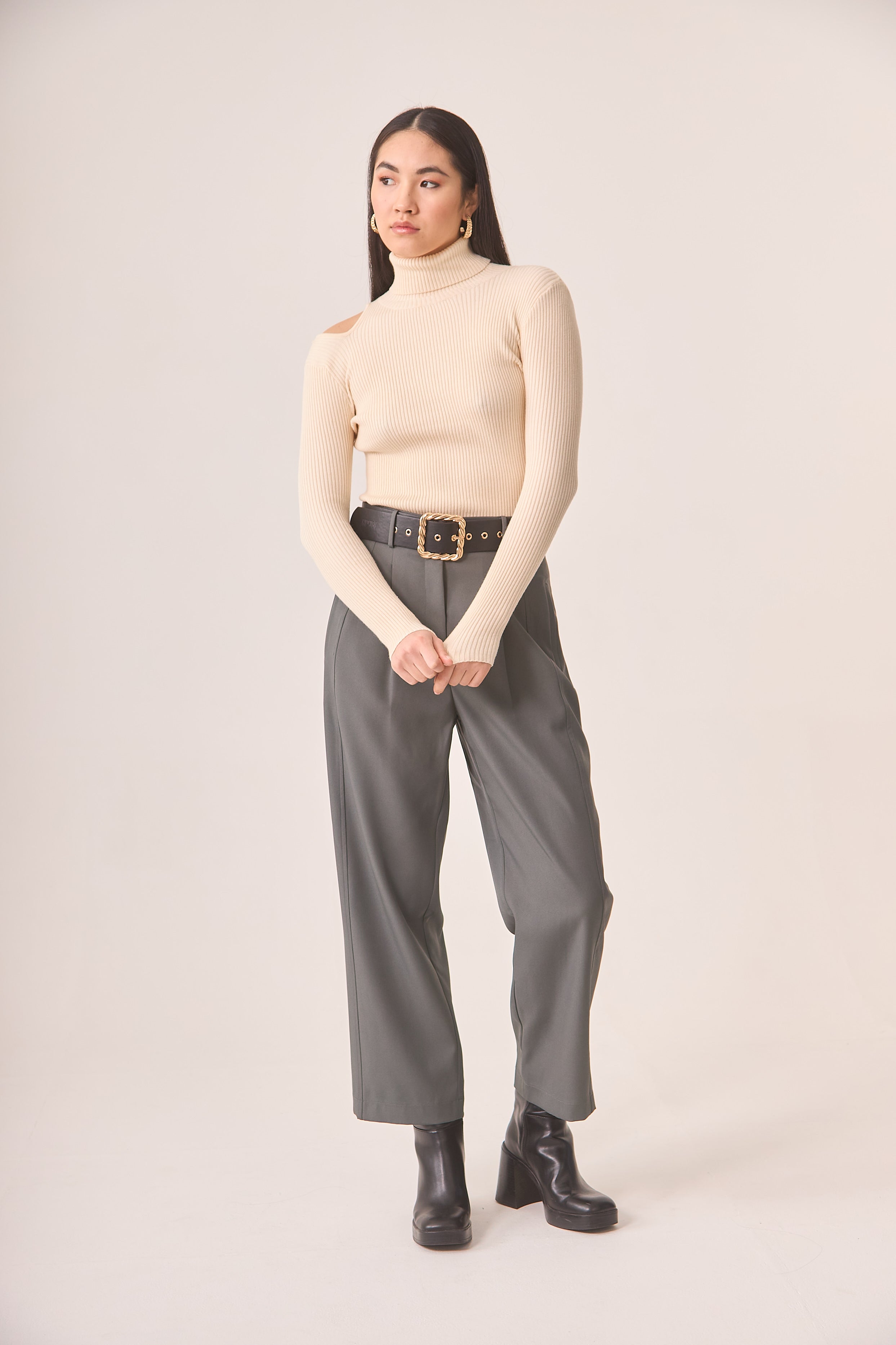 PANTALÓN SASTRE WIDE LEG - GREY