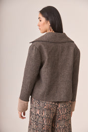 CHAQUETA CORTA ESPIGA - GREY