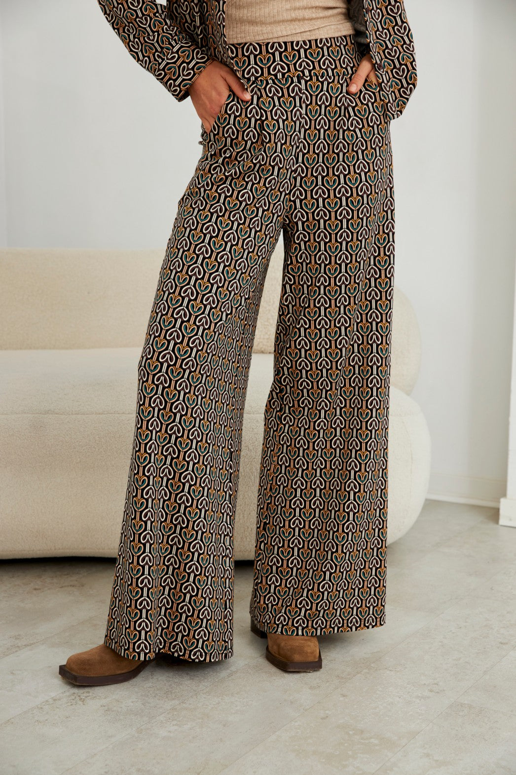 PANTALÓN PALAZZO CORAZONES - BLACK