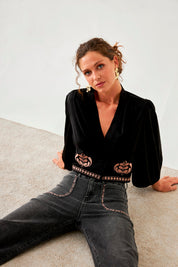 JEANS BOLSILLOS BORDADOS - GREY