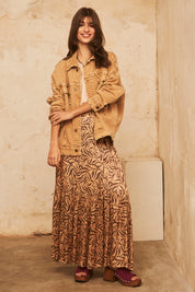 Twill Pocket Jacket with Studs - Sand