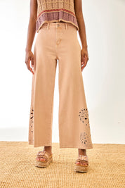 LOW-RISE OPEN-ENDED JEANS - PINK