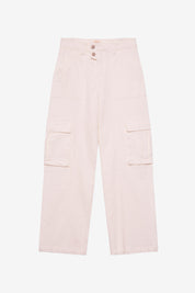 PANTALÓN CARGO DENIM - BLANCO