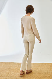 EMBROIDERED BOOTCUT JEANS - RAW