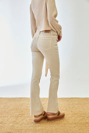 EMBROIDERED BOOTCUT JEANS - RAW