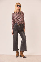 JEANS WIDE LEG BORDADO - GREY