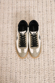 COMBINED GLITTER SNEAKERS - WHITE - WHITE