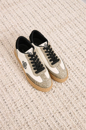 COMBINED GLITTER SNEAKERS - WHITE - WHITE