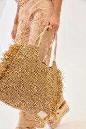 LUREX SHOPPER BAG - GOLD