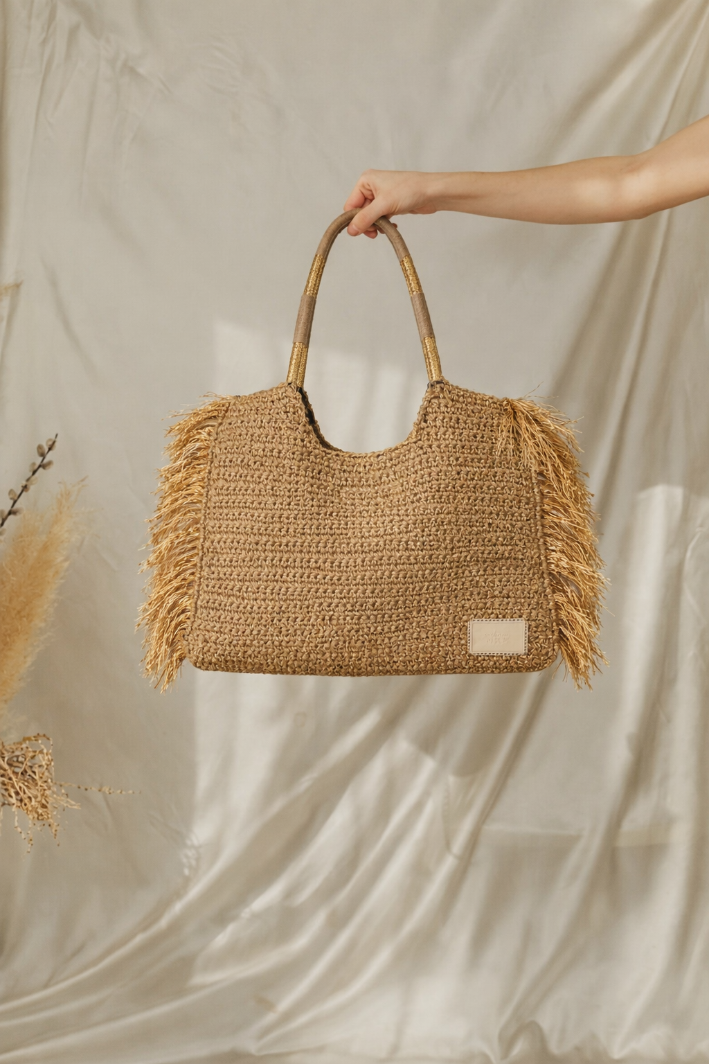 LUREX SHOPPER BAG - GOLD