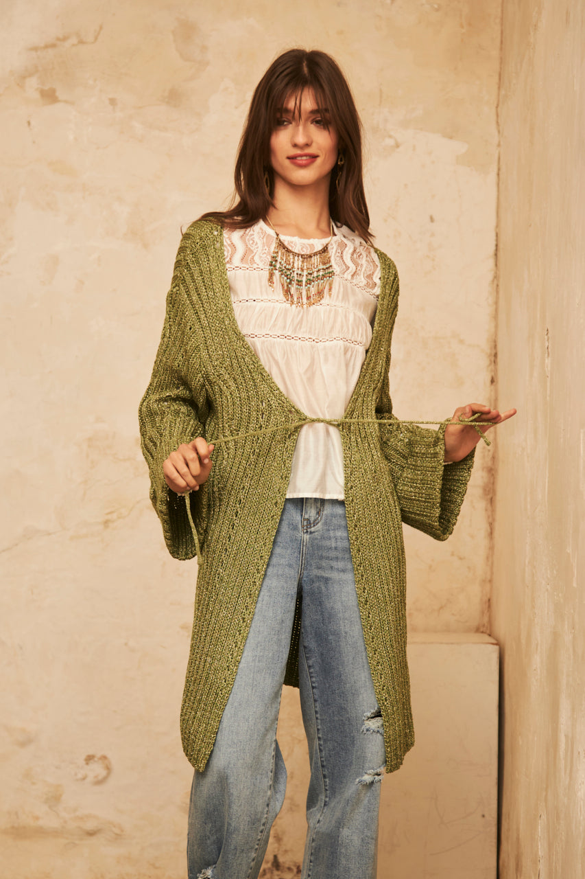 CARDIGAN DE PUNTO DE LUREX - LIMA