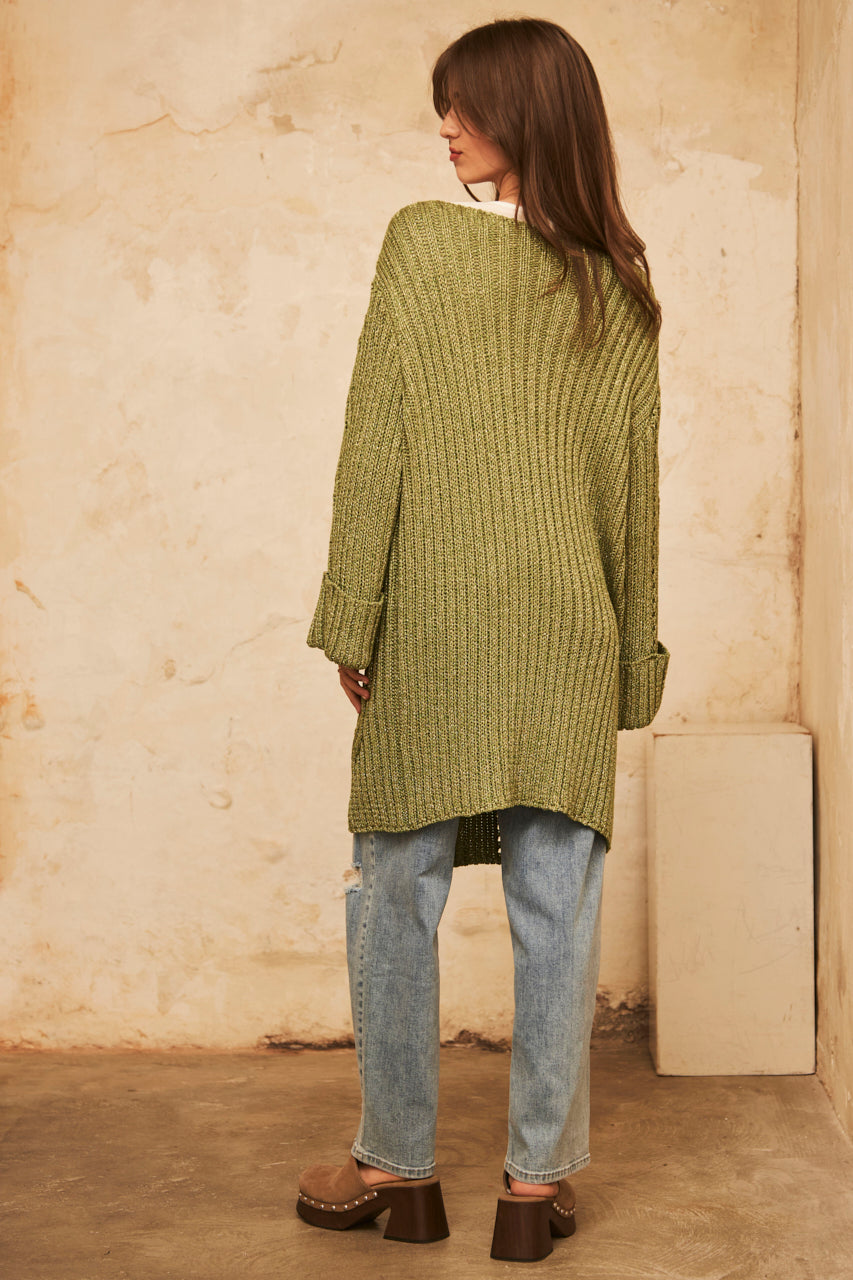 CARDIGAN DE PUNTO DE LUREX - LIMA