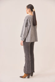 JERSEY MOTIVOS PAISLEY BORDADOS - GREY