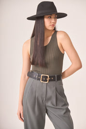 TOP PUNTO CANALÉ - KHAKI