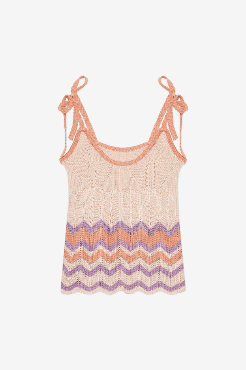 TOP DE PUNTO DETALLE ZIGZAG - VIOLET