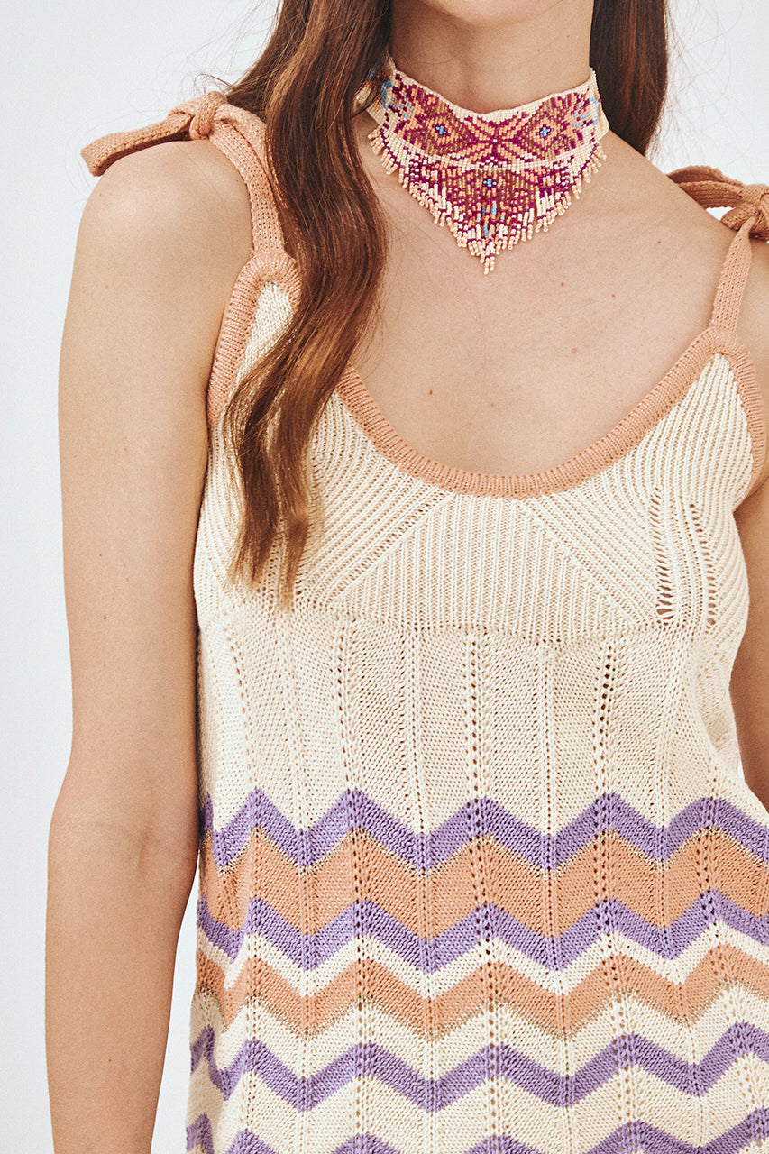 TOP DE PUNTO DETALLE ZIGZAG - VIOLET