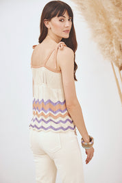TOP DE PUNTO DETALLE ZIGZAG - VIOLET