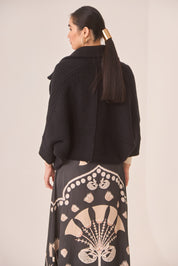 CÁRDIGAN OVERSIZE MANGAS KIMONO - BLACK