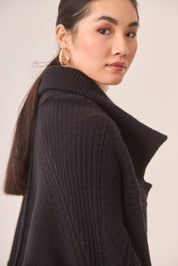 CÁRDIGAN OVERSIZE MANGAS KIMONO - BLACK
