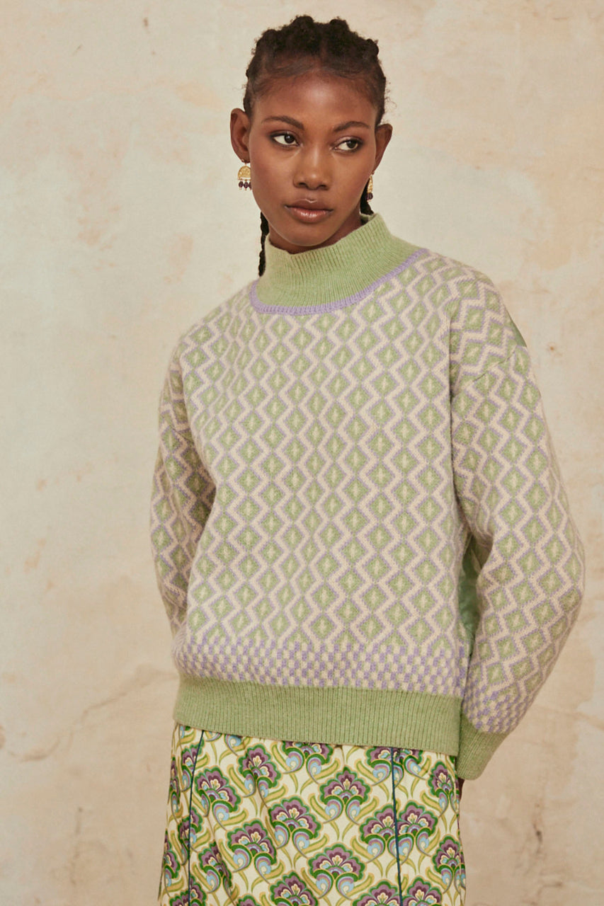JERSEY DE CUELLO ALTO CON ESPALDA ACOLCHADA - LIMA