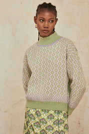 JERSEY DE CUELLO ALTO CON ESPALDA ACOLCHADA - LIMA