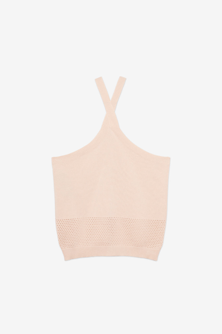 TOP PUNTO VISCOSA TIRANTES HALTER - CRUDO