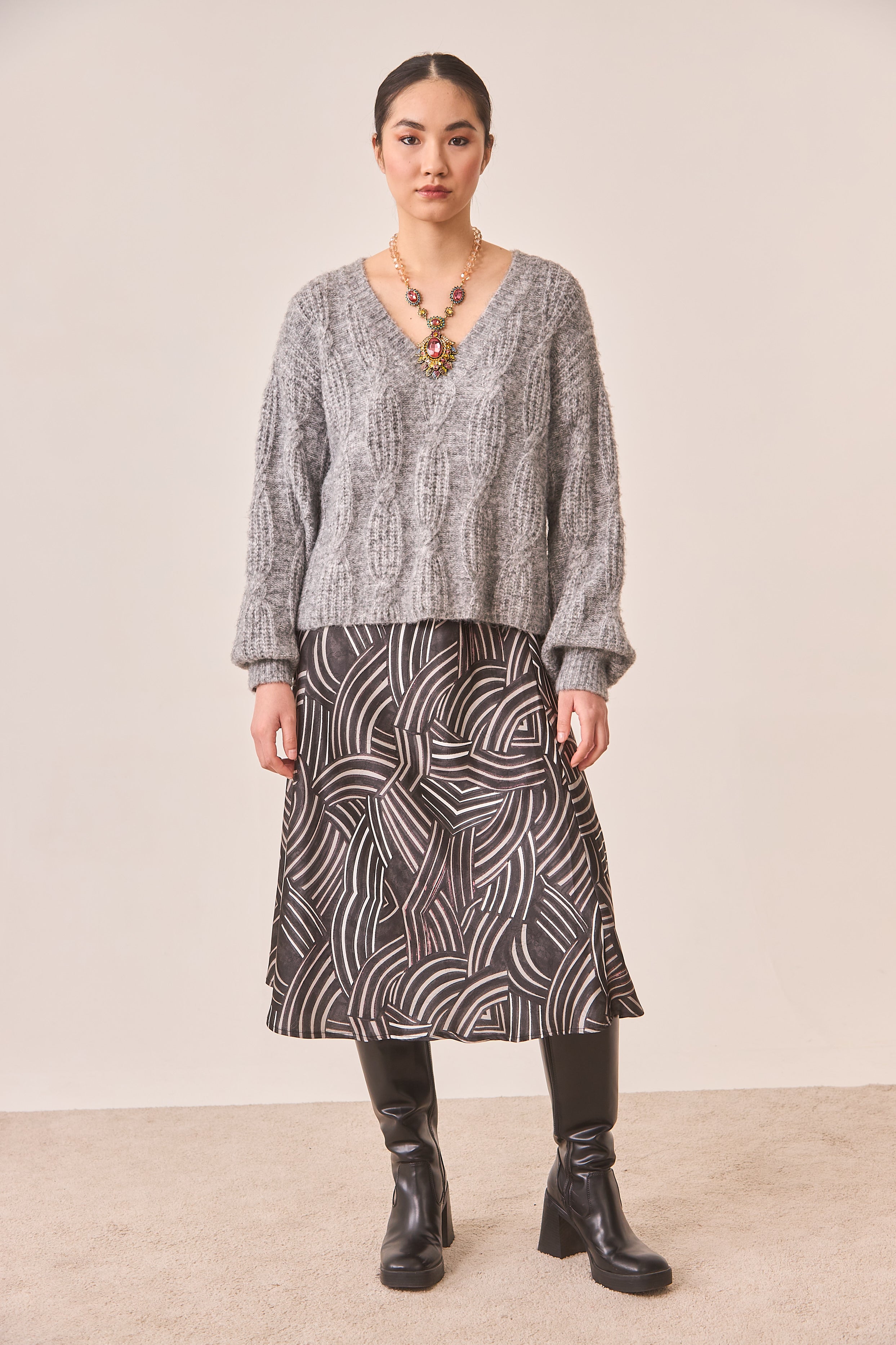 JERSEY PUNTO TRENZADO - GREY
