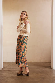 CARDIGAN MANGA LARGA CON PELO EN EL CUELLO - IVORY
