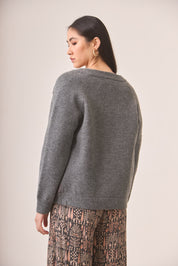 CHAQUETA BÓMBER COMBINADA - GREY