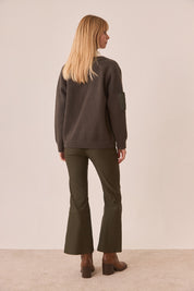 CHAQUETA BÓMBER COMBINADA - KHAKI