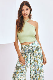 TOP PUNTO TIRANTES HALTER - VERDE