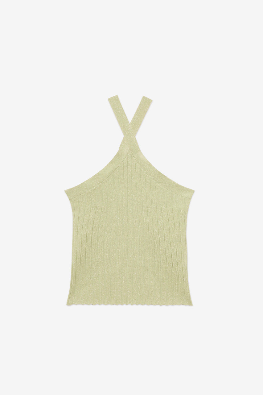 TOP PUNTO TIRANTES HALTER - VERDE