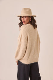 JERSEY FLOR BORDADA - IVORY