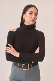 JERSEY HOMBROS CUT OUT - BLACK