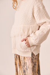 JERSEY COMBINADO FLECOS - IVORY