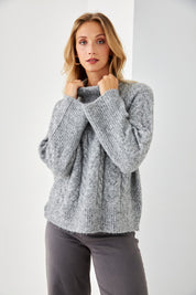 JERSEY TRENZADO CUELLO PERKINS - GREY