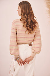 JERSEY RAYAS TRICOLOR - BEIGE