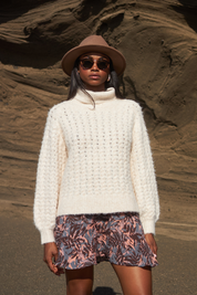 JERSEY CUELLO ALTO CALADOS - IVORY