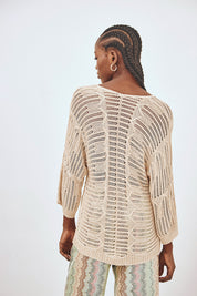 JERSEY CUELLO V OVERSIZE - BEIGE