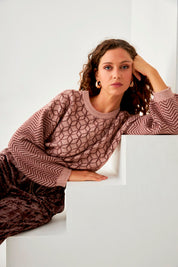 JERSEY JACQUARD GEOMÉTRICO - PINK