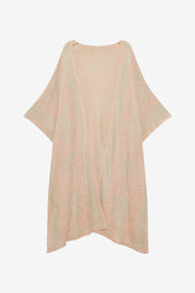 KIMONO LARGO  JACQUARD PALMERAS - VERDE
