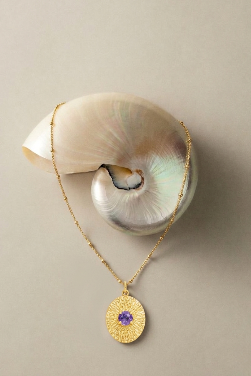 OVAL PENDANT - VIOLET