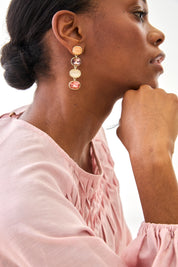 Rhinestone Earrings - Violet