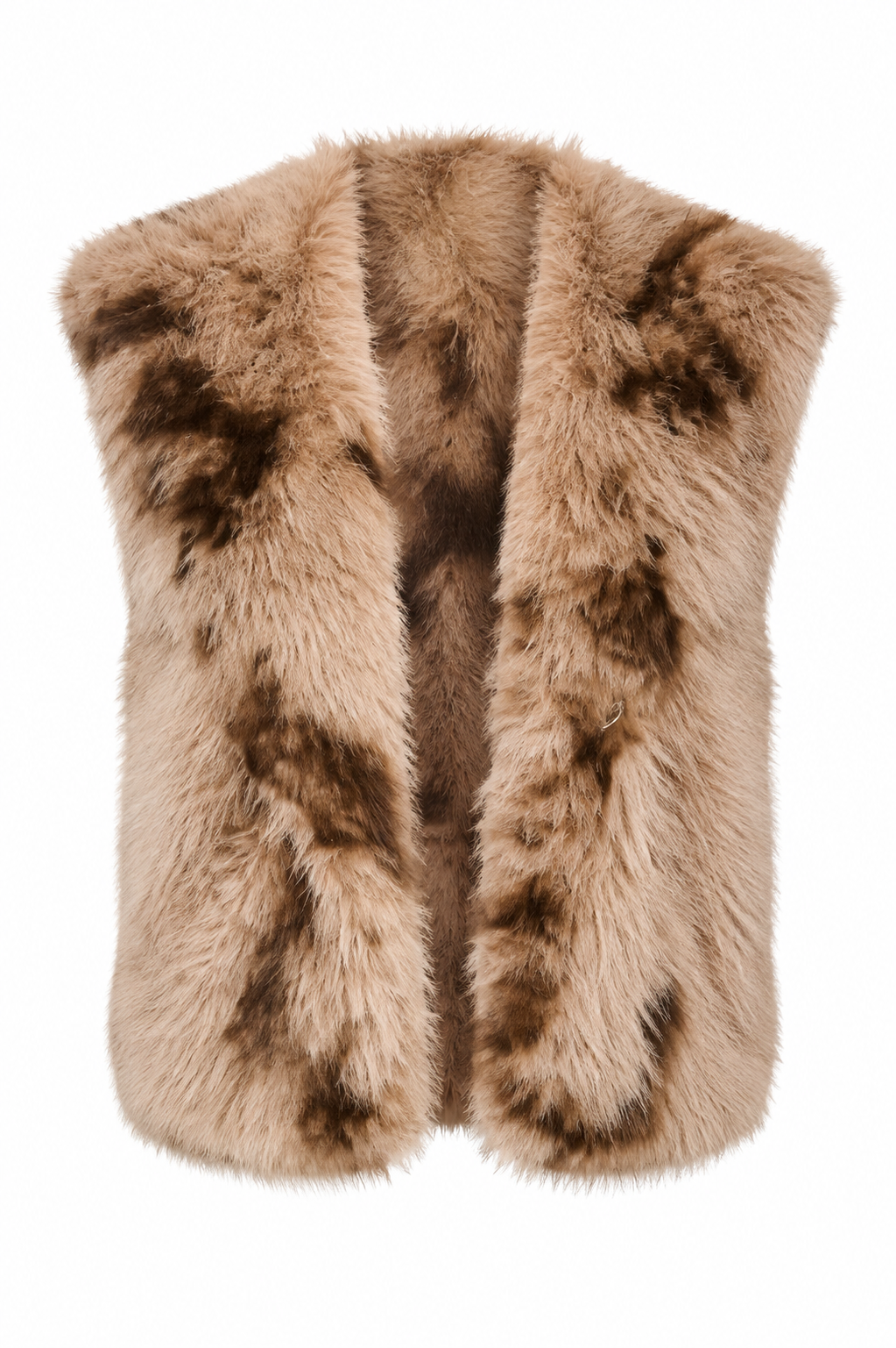 CHALECO PELO PRINT - CAMEL